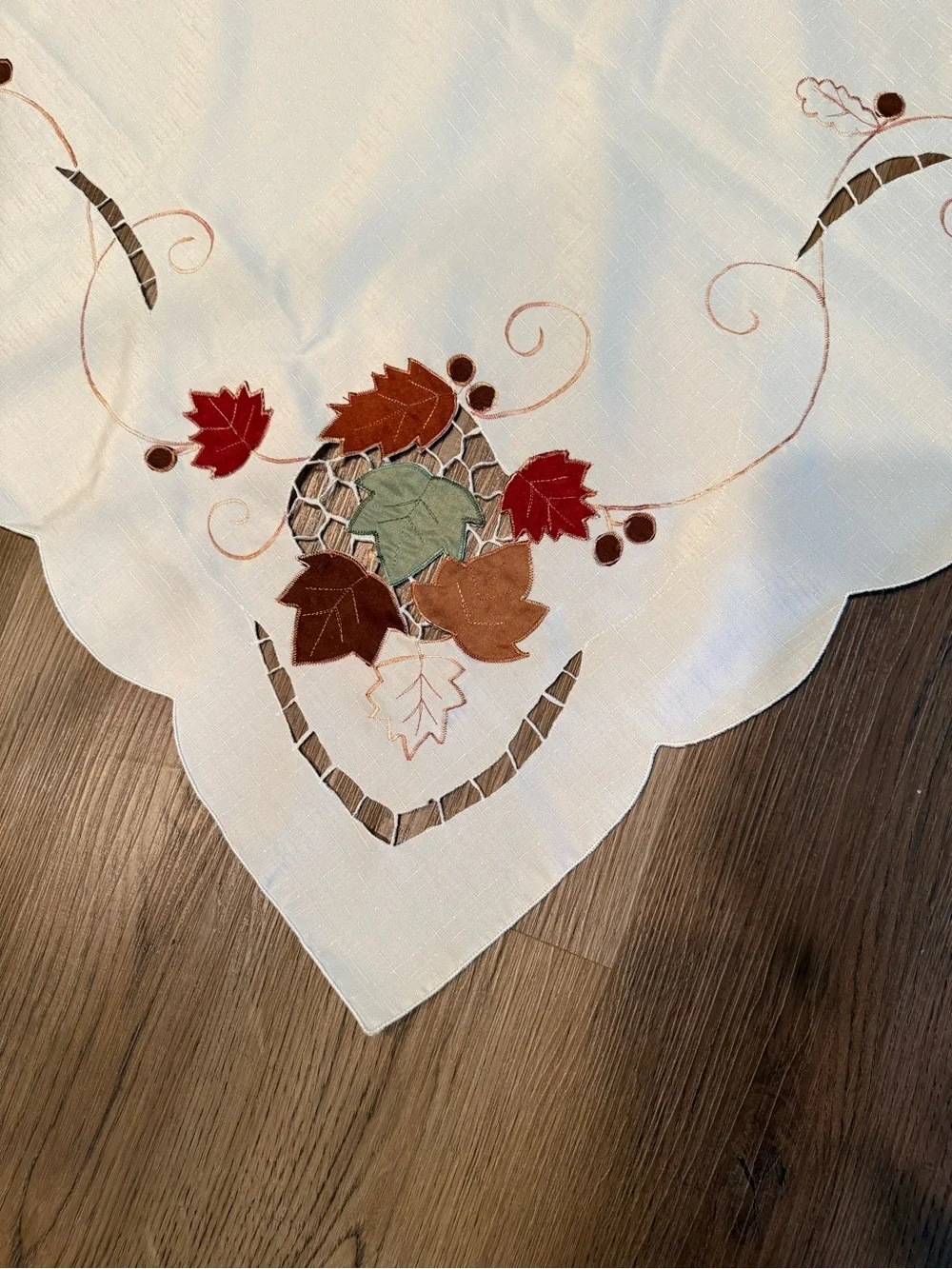 Harvest scroll Fall Tablecloth 58” x 102” for 8ft table.